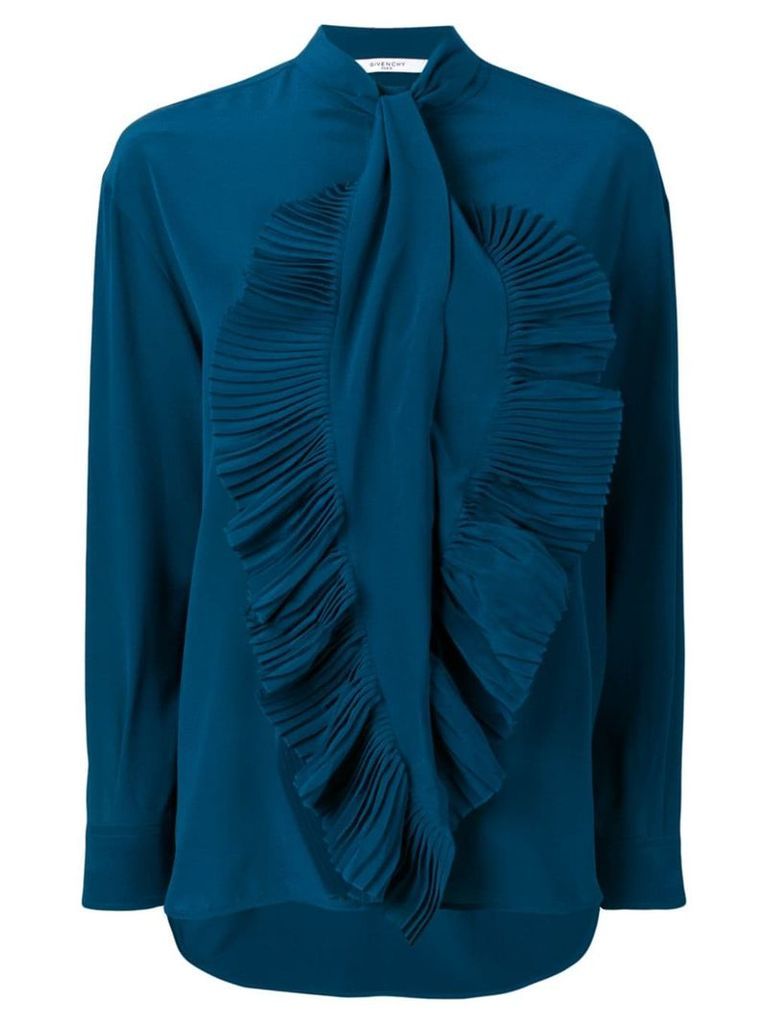 Givenchy pleated front bib shirt - Blue