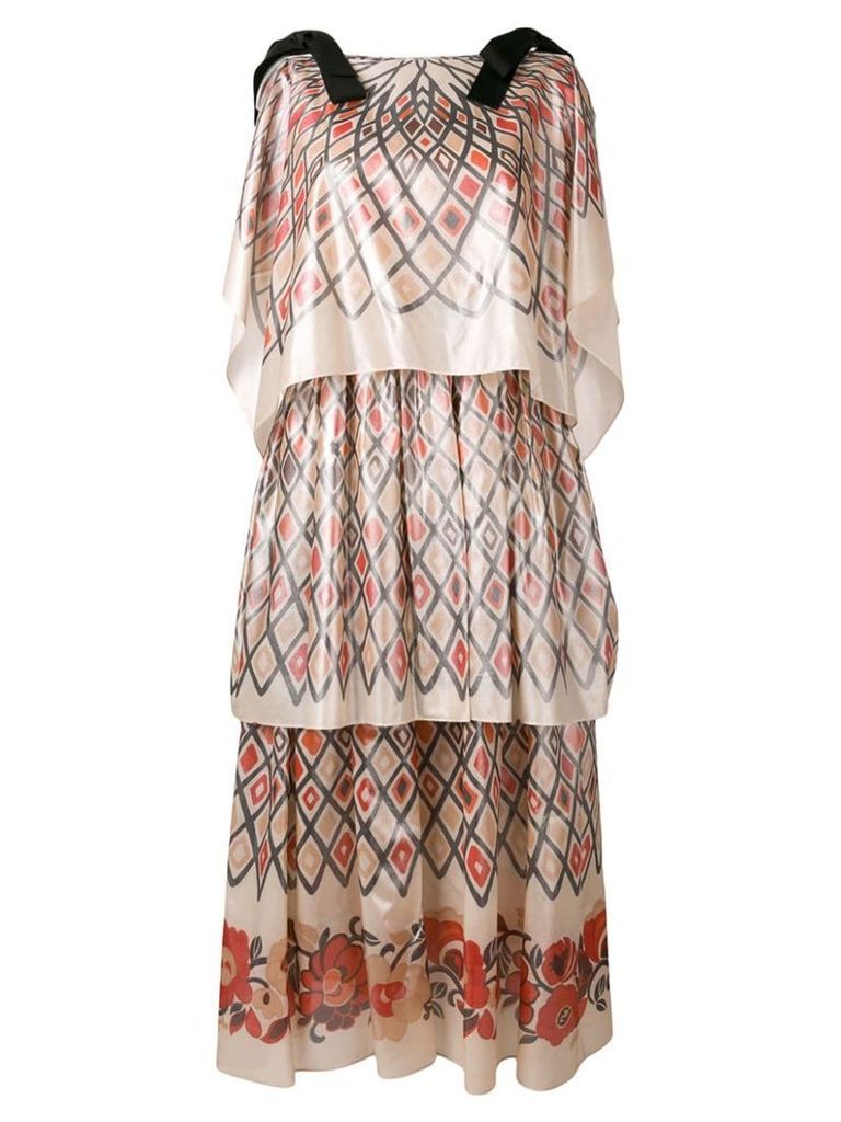 Fendi geometric skirt dress - Neutrals