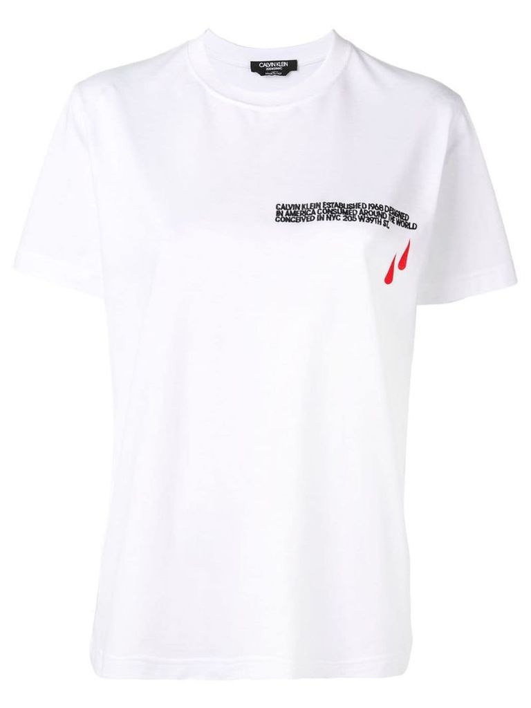 Calvin Klein 205W39nyc embroidered logo T-shirt - White