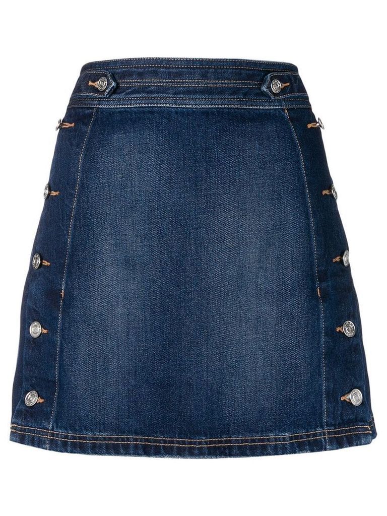 Current/Elliott side button denim skirt - Blue