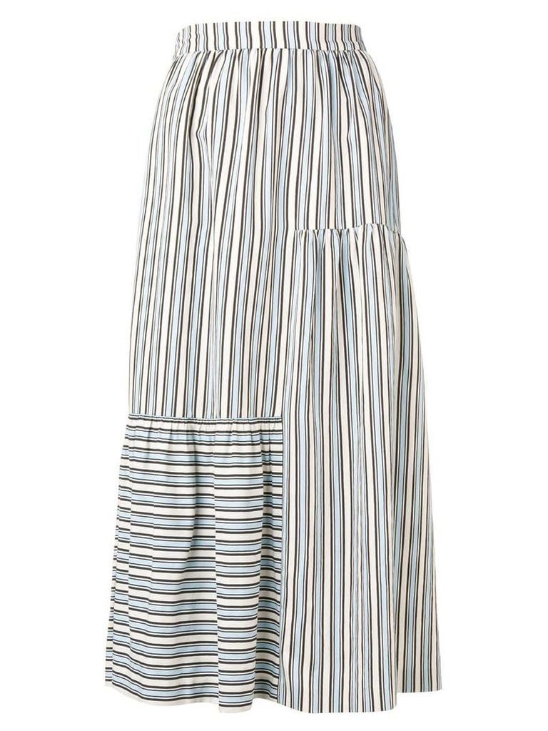 Chinti & Parker stripe flared midi skirt - Blue
