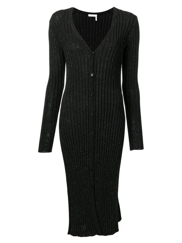 See By Chloé ribbed-knit midi dress - Black