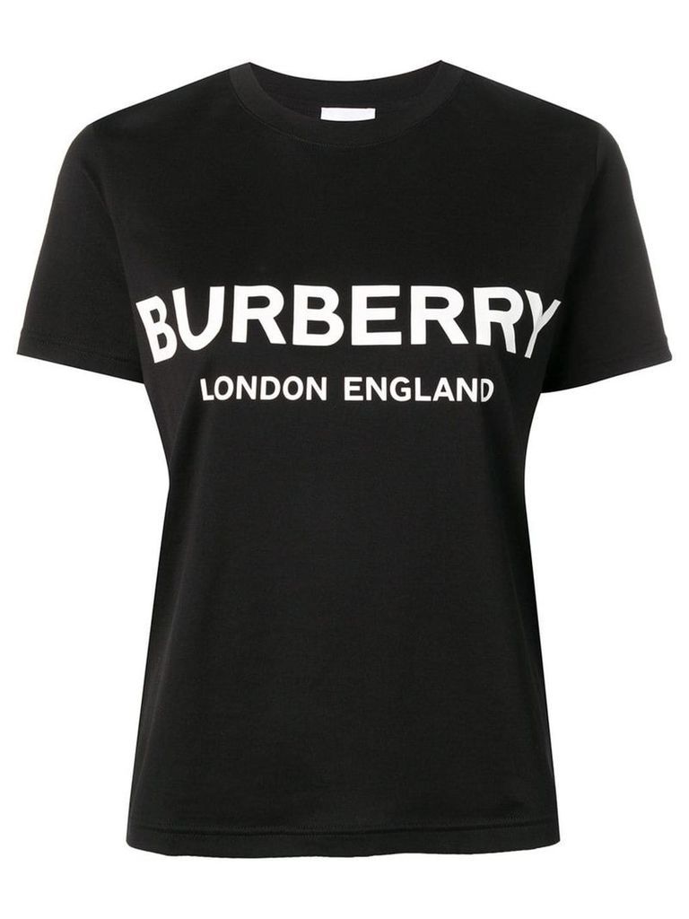 Burberry logo print cotton T-shirt - Black