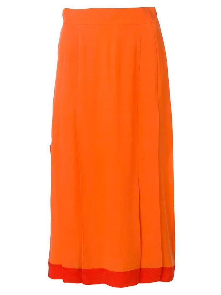 Cashmere In Love high-waisted pleated skirt - ORANGE