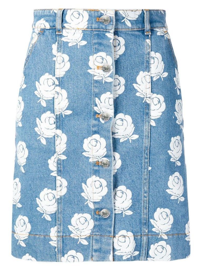 Kenzo denim floral skirt - Blue