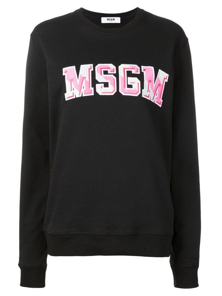 MSGM contrast logo sweatshirt - Black