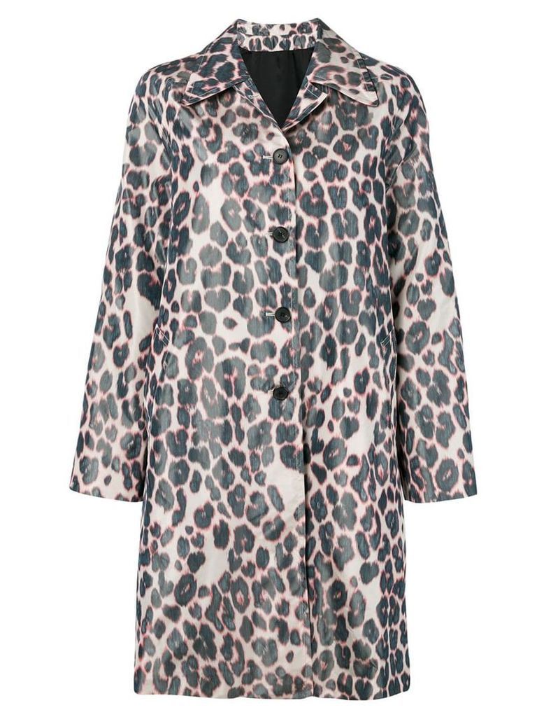 Calvin Klein 205W39nyc single-breasted leopard coat - Grey