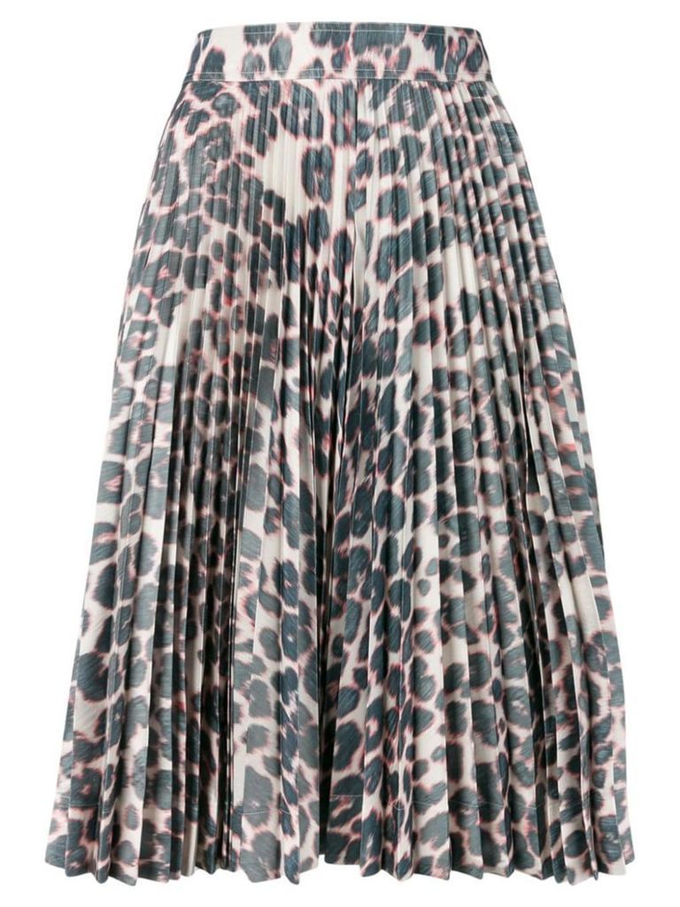 Calvin Klein 205W39nyc pleated leopard skirt - Grey