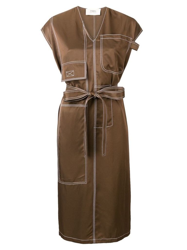 Ports 1961 structured dress - Brown