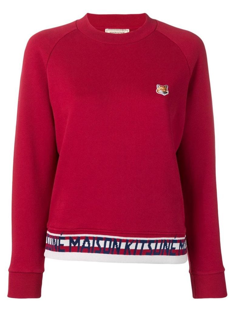 Maison Kitsuné fox head patch sweatshirt - Red