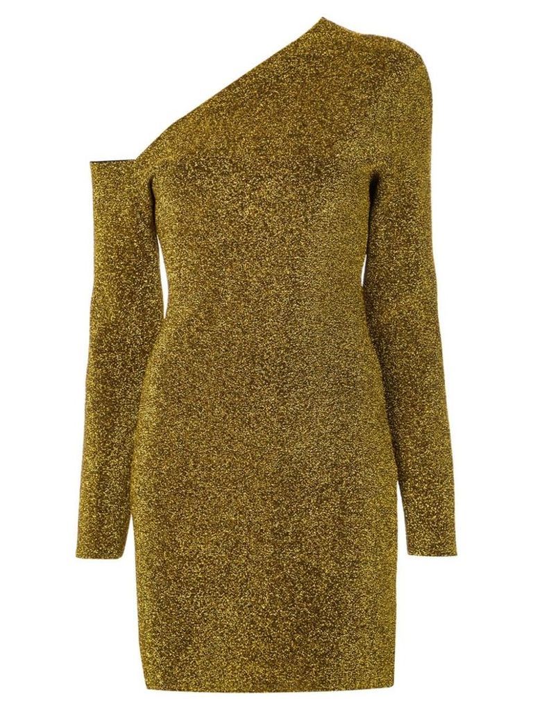 Solace London one shoulder dress - GOLD