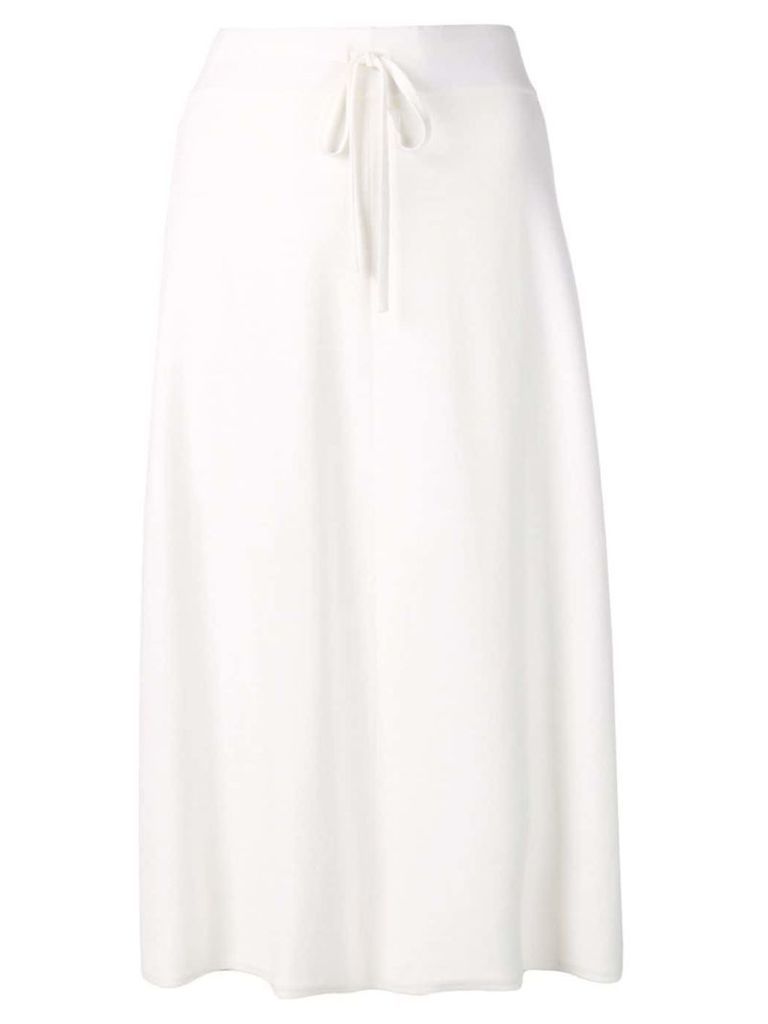P.A.R.O.S.H. stripe detail midi skirt - White