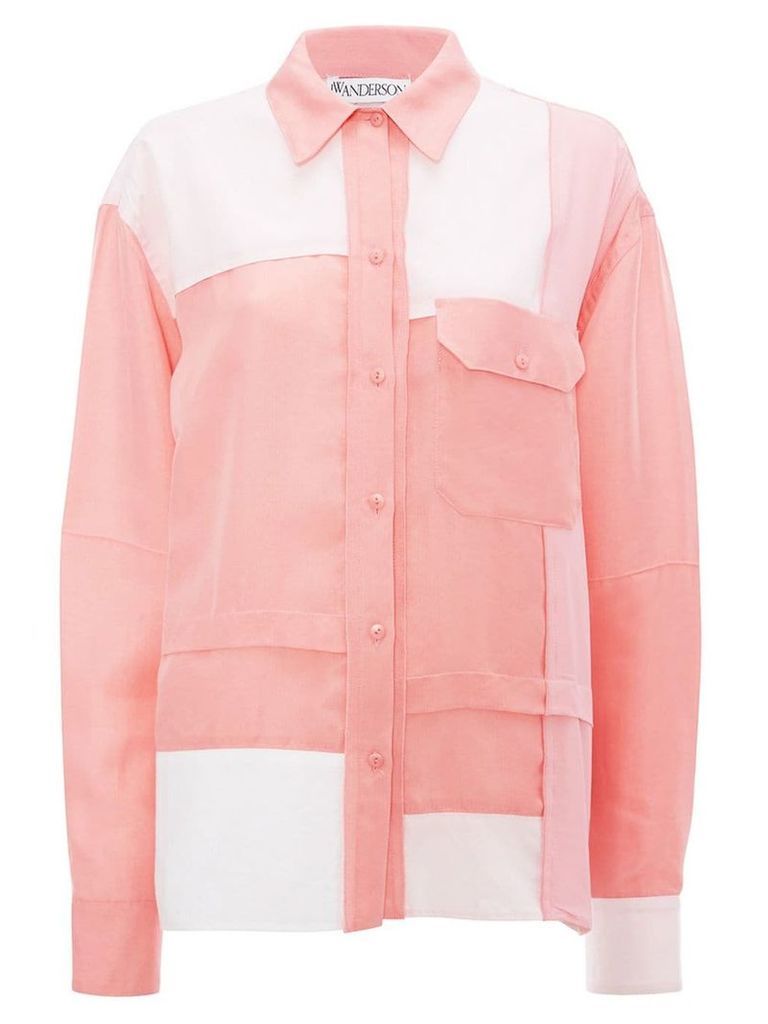 JW Anderson contrast panel shirt - PINK