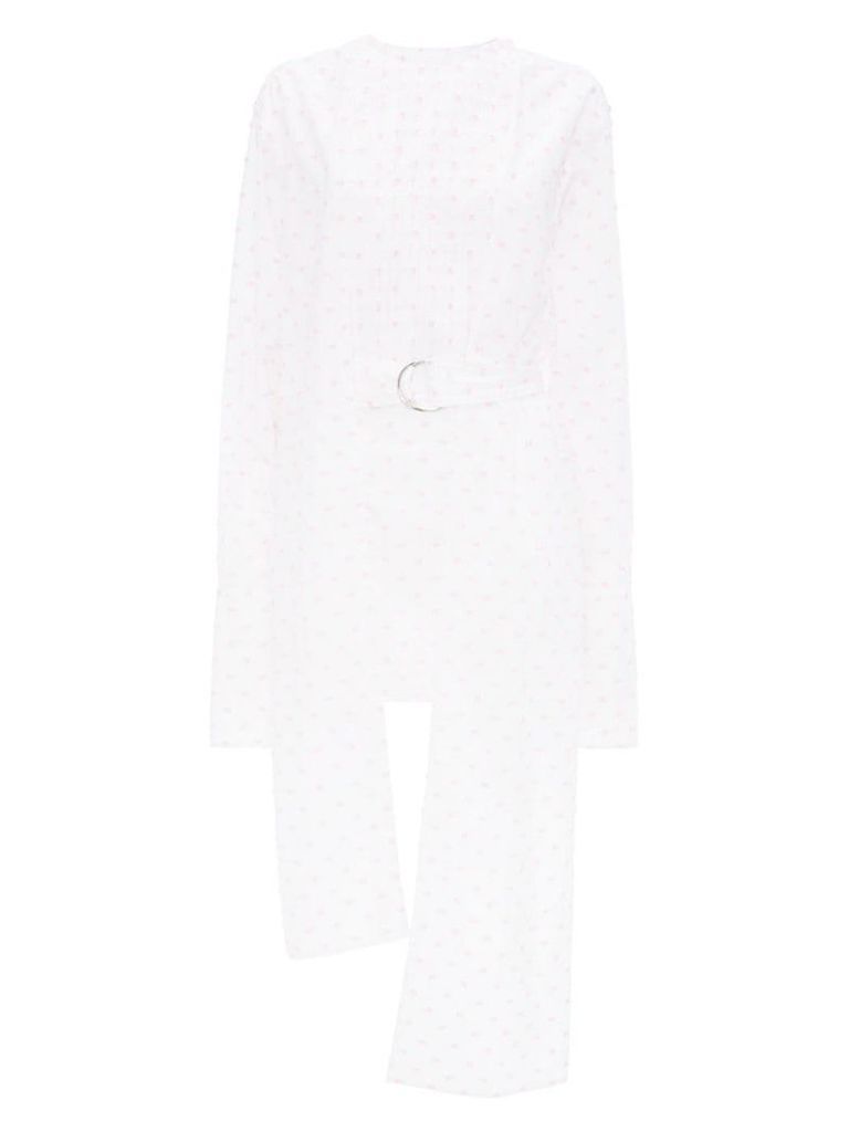 JW Anderson FIL COUPE PLEATED PANEL SHIRT - White