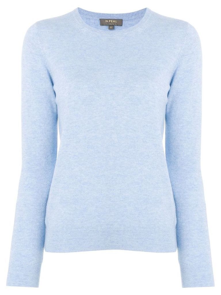 N.Peal crew neck cashmere sweater - Blue