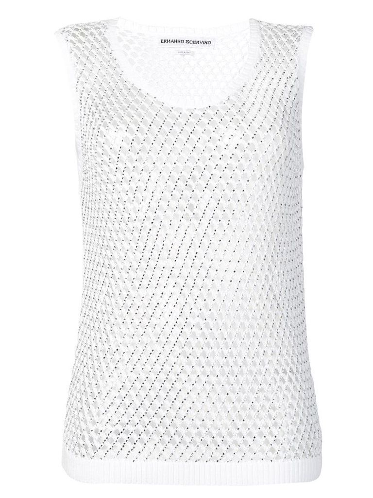 Ermanno Scervino sheer knitted top - White