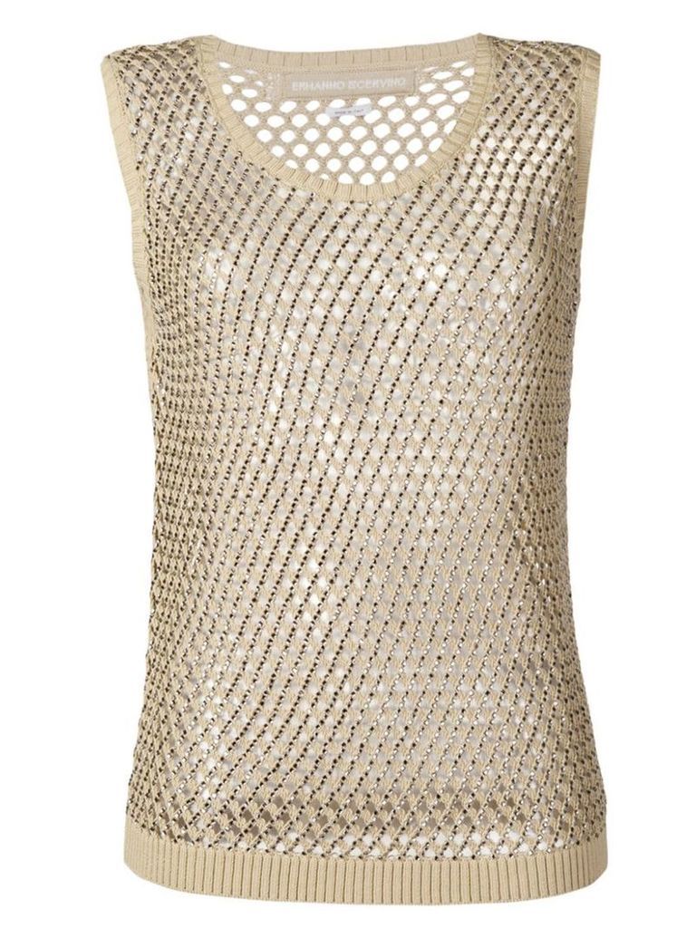 Ermanno Scervino sheer knitted top - Neutrals