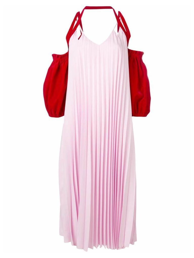 Atu Body Couture colour-block pleated dress - PINK