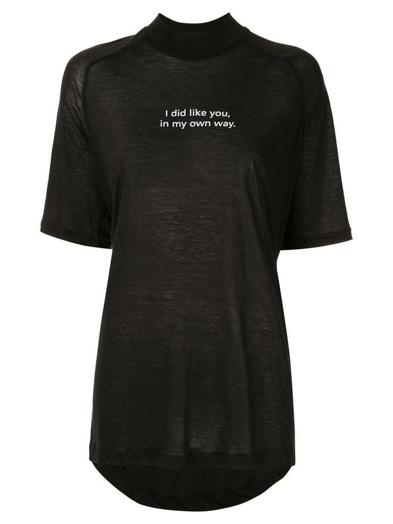 Song For The Mute slogan T-shirt - Black