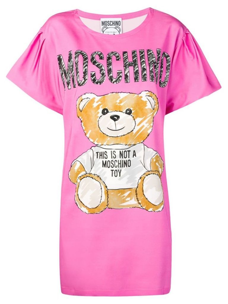 Moschino Brushstroke Teddy Bear dress - Pink