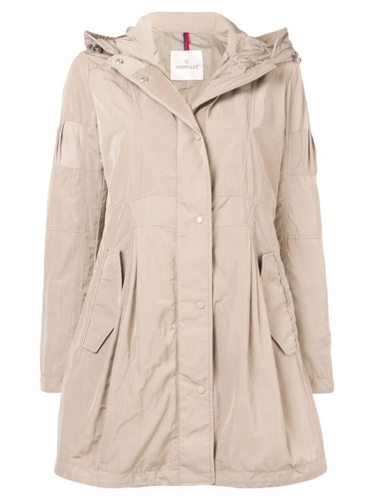 Moncler hooded coat - NEUTRALS