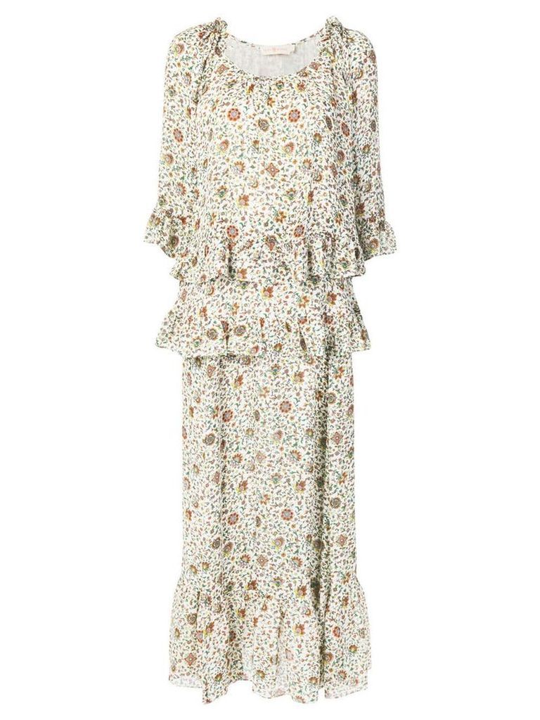 Tory Burch floral print maxi dress - NEUTRALS