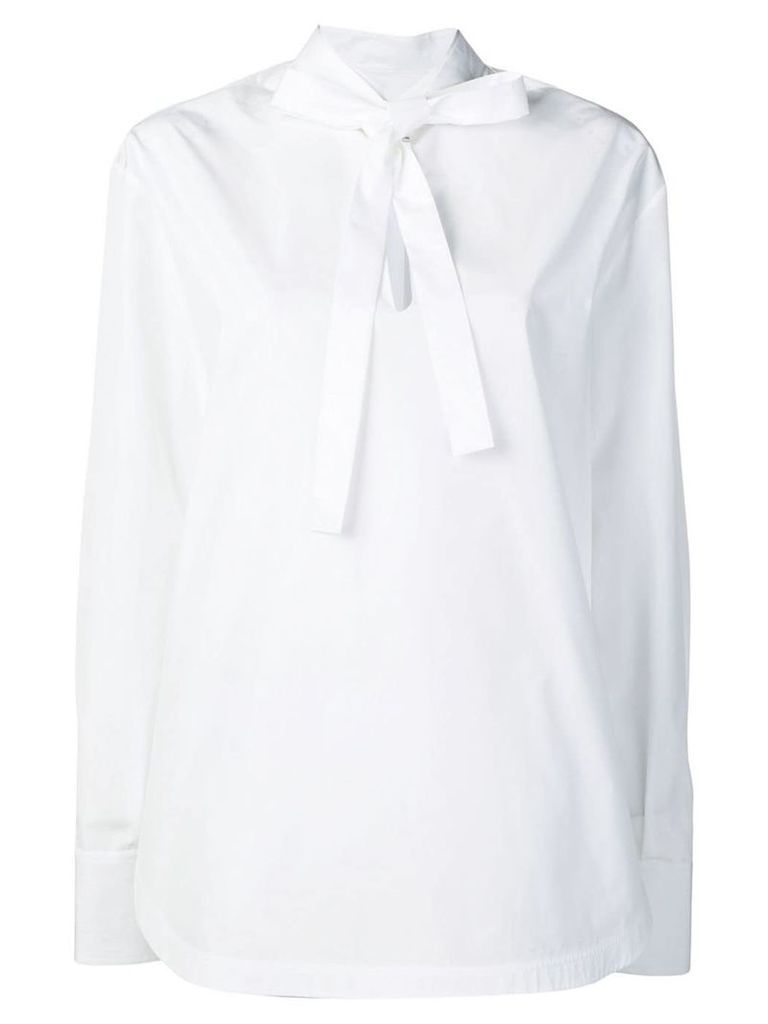 Valentino front ribbon detailed shirt - White