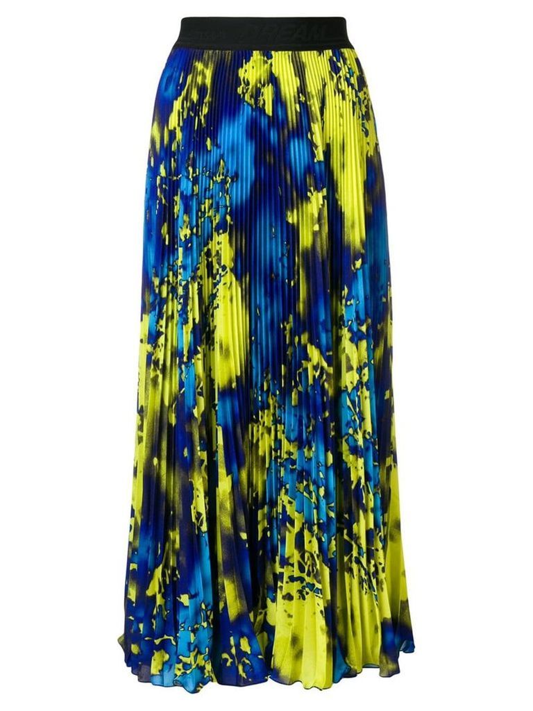 MSGM printed pleated skirt - Blue