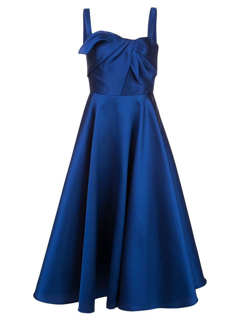 Marchesa Notte Mikado tea dress - Blue