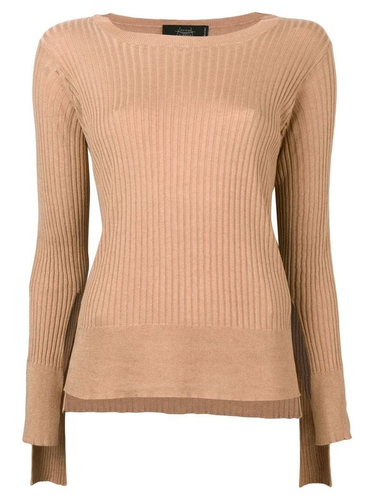 Maison Flaneur long-sleeve fitted sweater - NEUTRALS