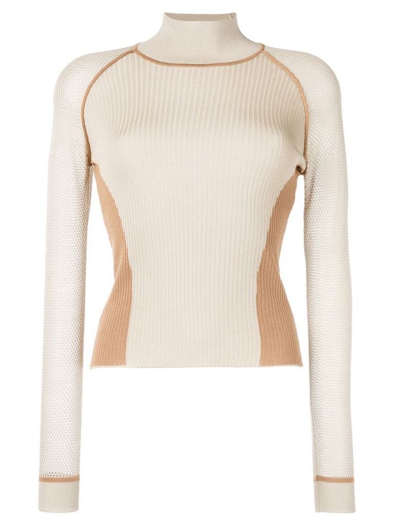 Fendi color block sweater - Neutrals