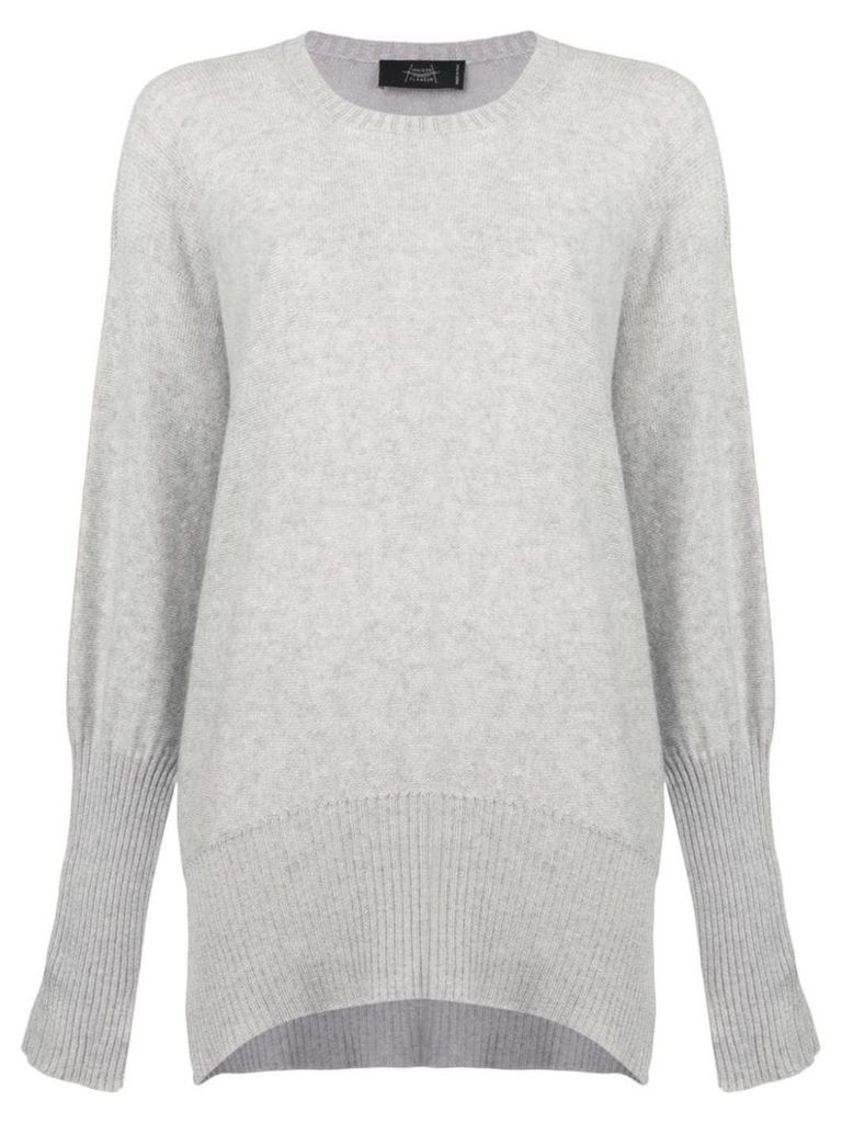 Maison Flaneur draped long-sleeve sweater - Grey