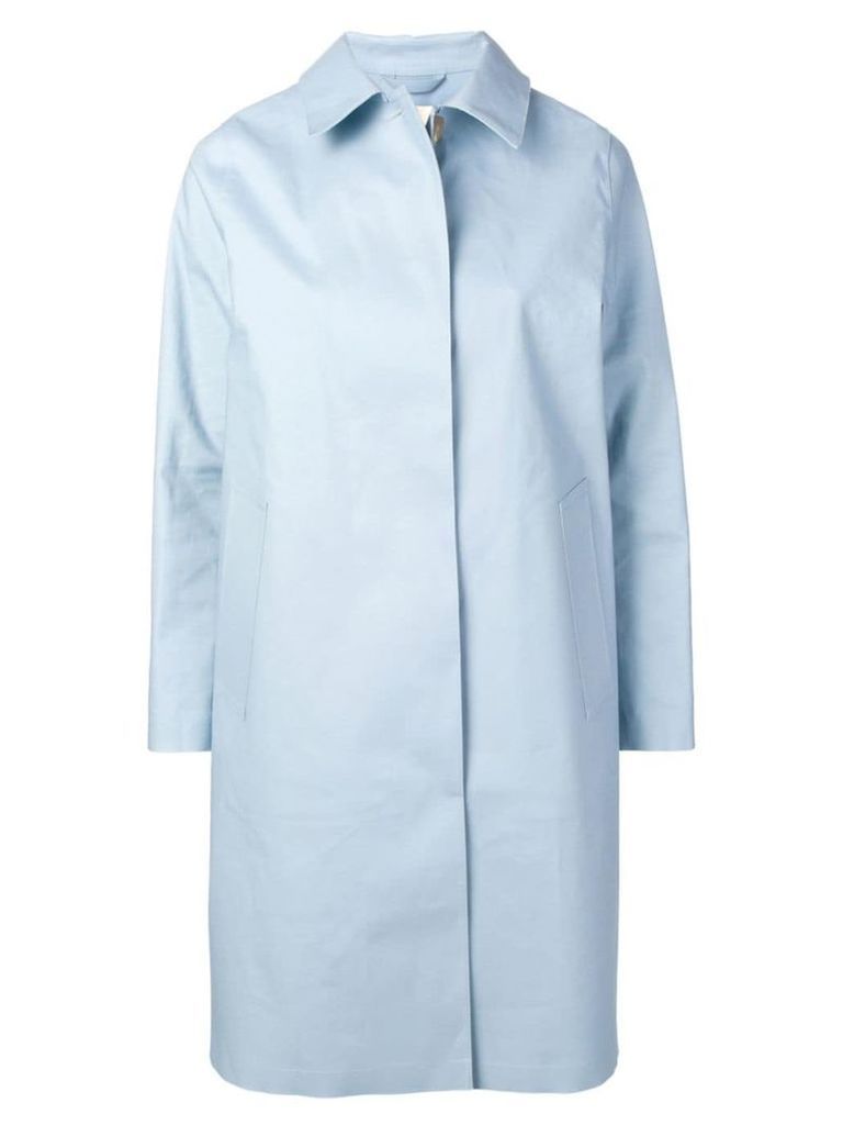 Mackintosh classic fitted trench coat - Blue