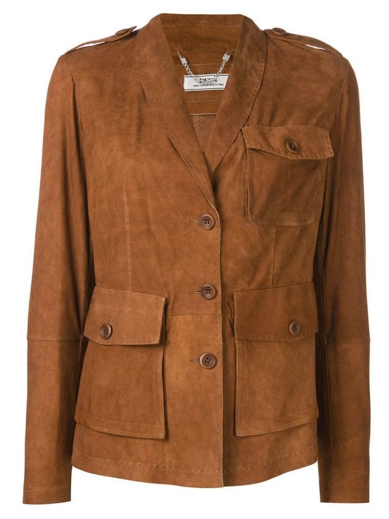 Desa 1972 patch pockets jacket - Brown