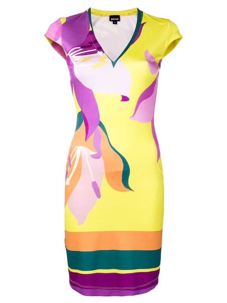 Just Cavalli fitted day dress - Yellow