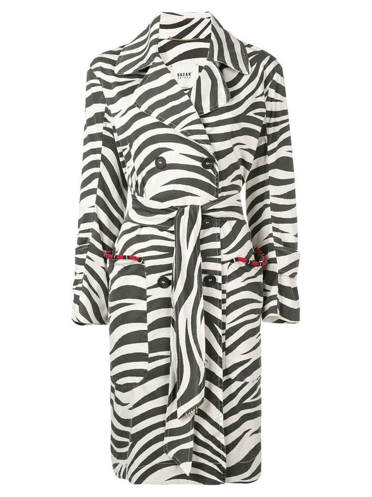 Bazar Deluxe zebra print coat - Black