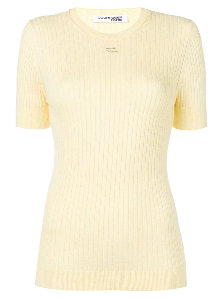 Courrèges knitted top - Yellow