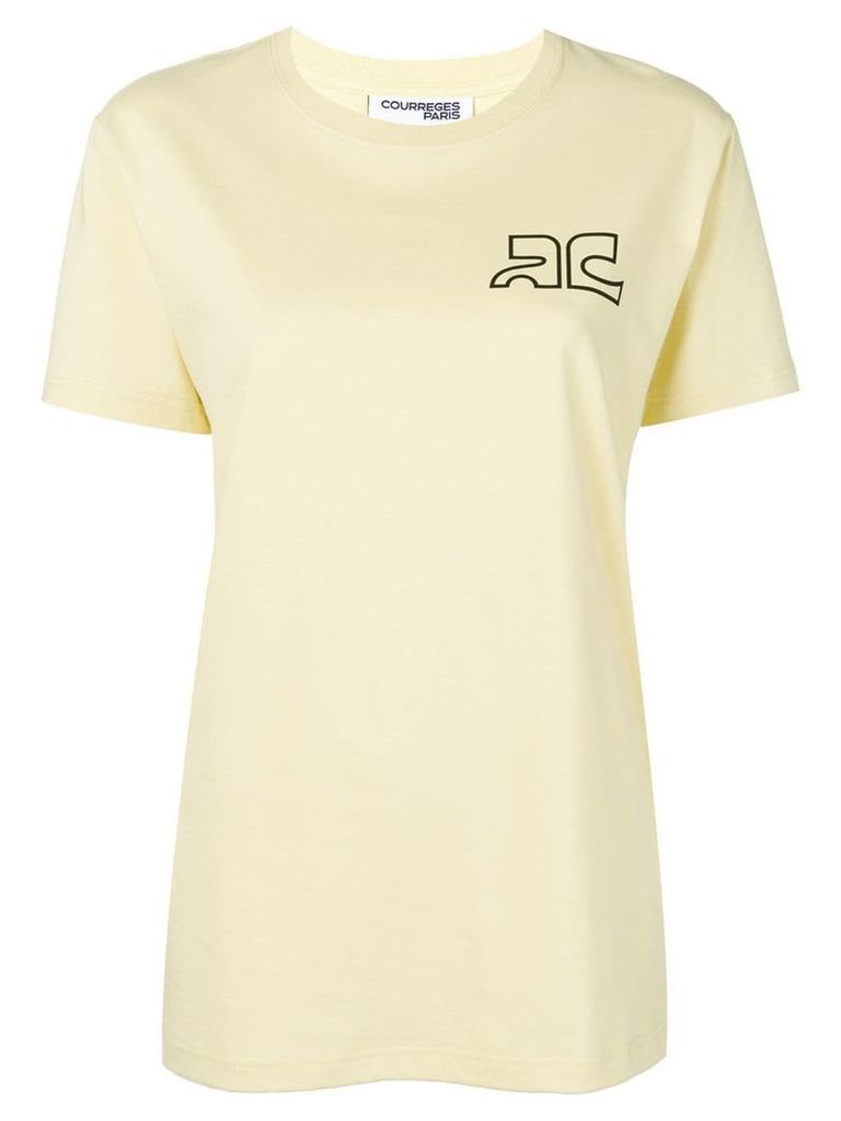 Courrèges logo T-shirt - Yellow