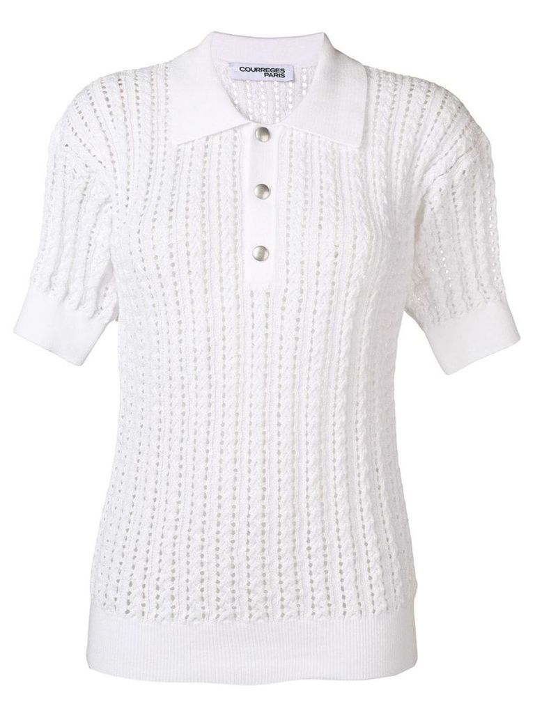 Courrèges knitted top - White