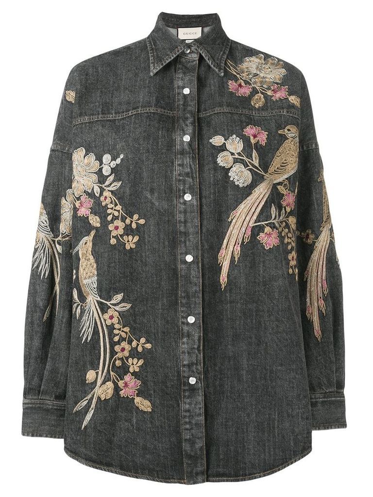 Gucci embroidered shirt - Black