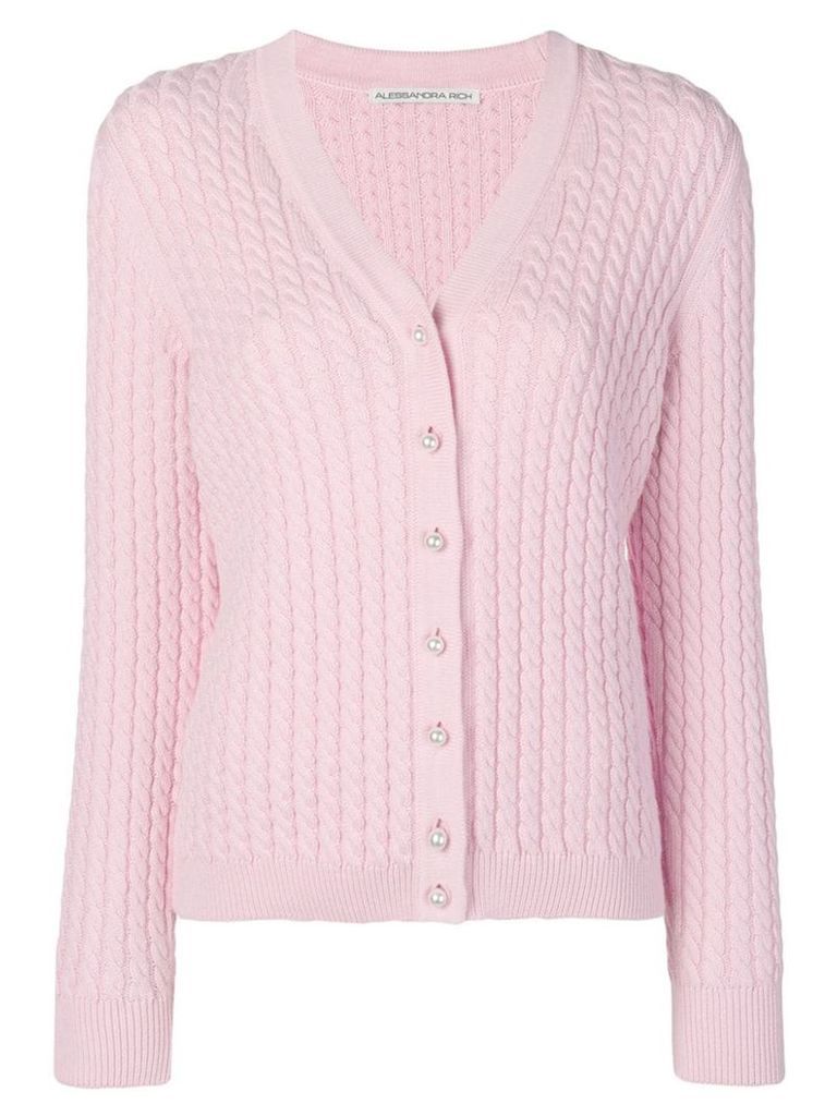 Alessandra Rich knitted cardigan - Pink