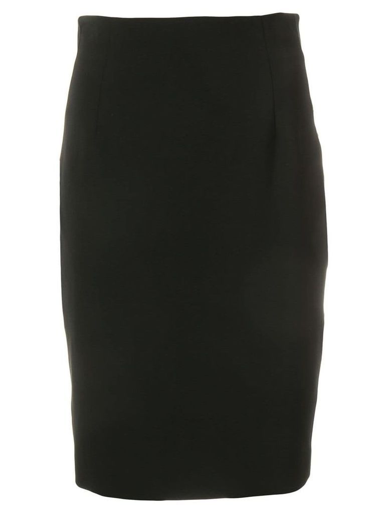 Versace Collection side logo stripe fitted skirt - Black