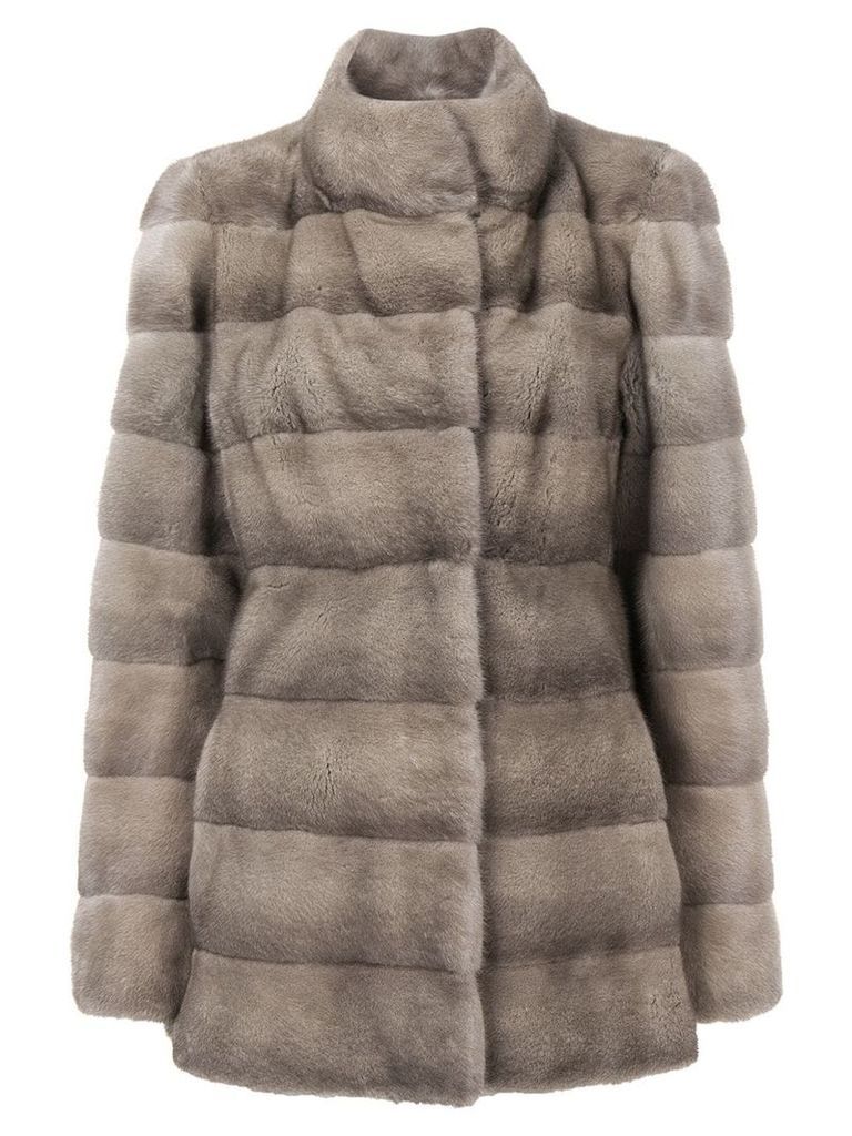 Liska Valencia short fur coat - Grey