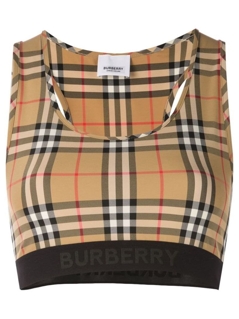 Burberry vintage check bra top - Brown