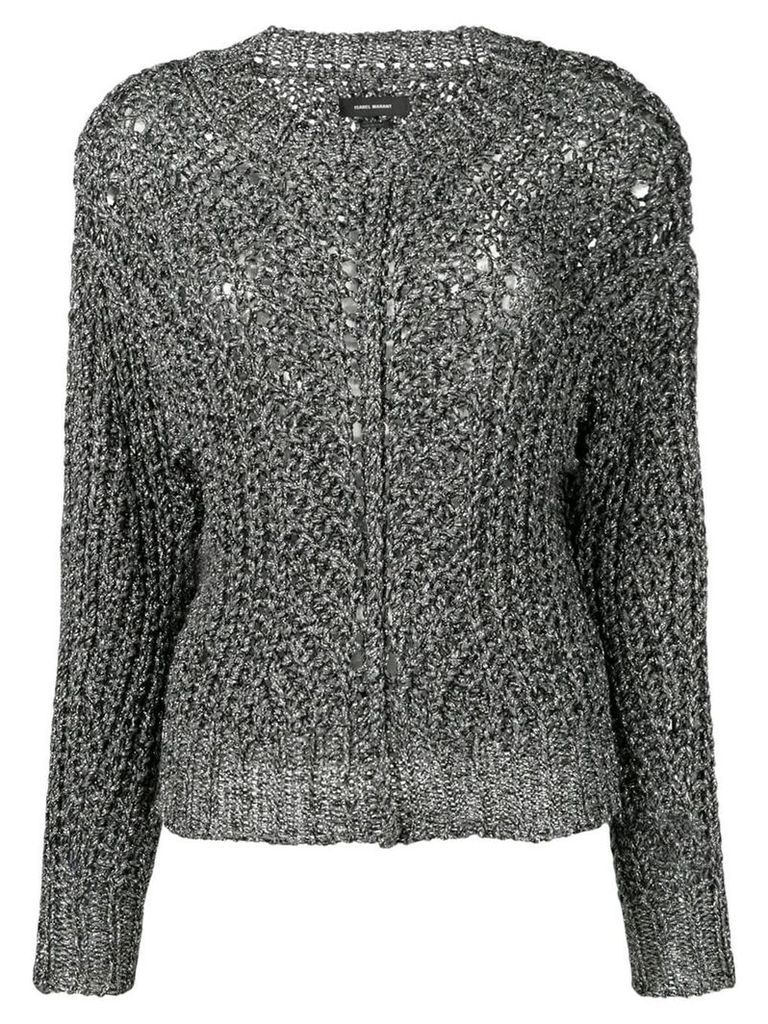 Isabel Marant metallic detail sweater - SILVER
