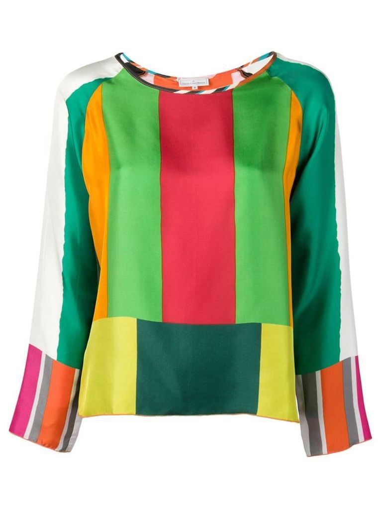 Pierre-Louis Mascia stripe pattern blouse - Green