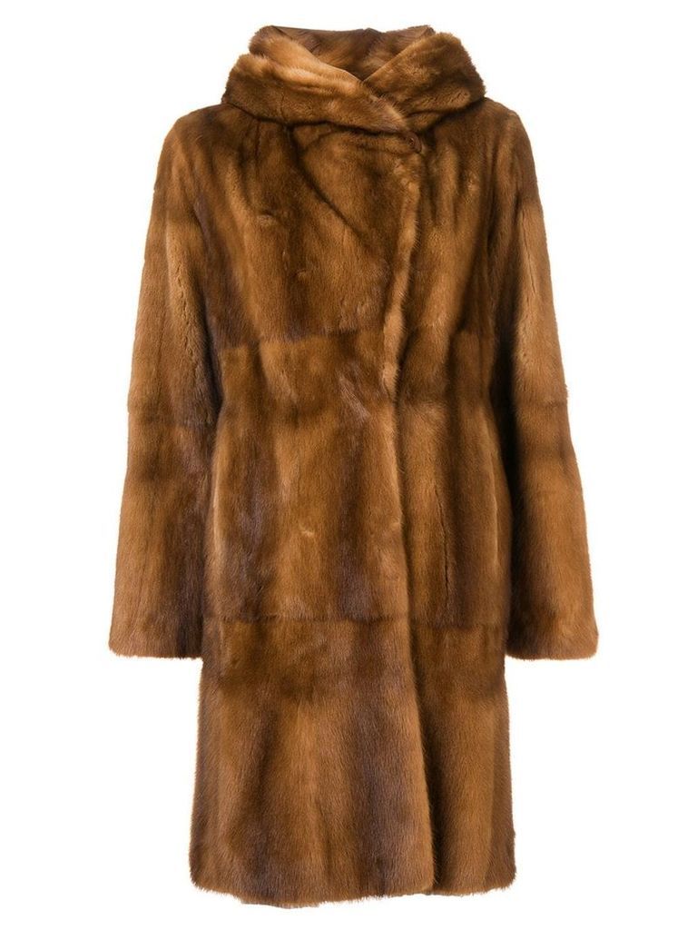 Liska Zen midi fur coat - Brown