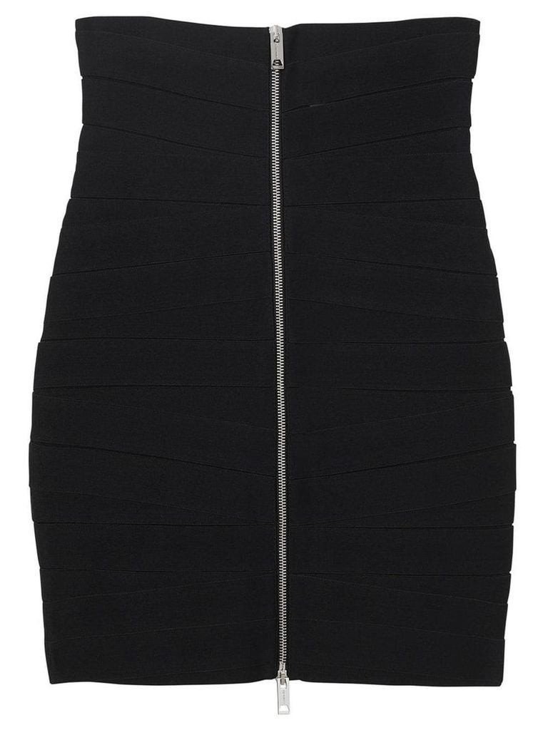 Burberry Stretch Zip-front Bandage Skirt - Black