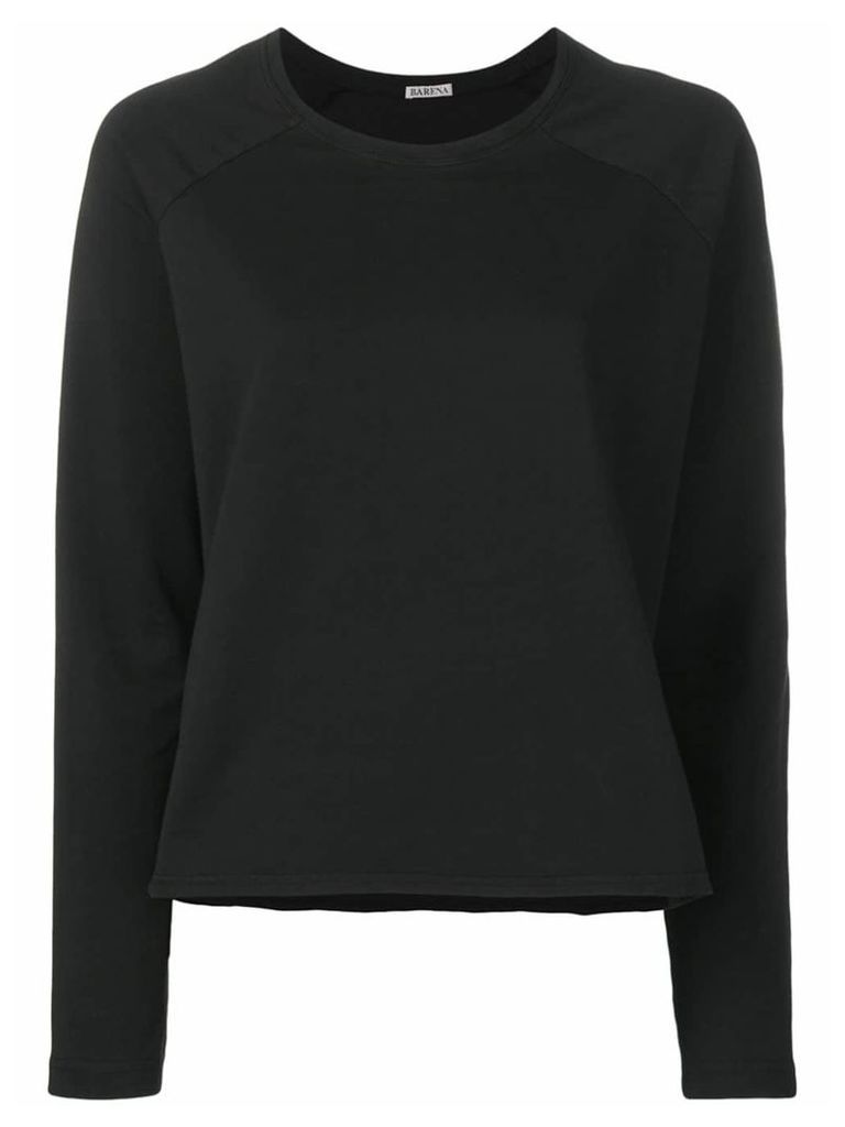 Barena asymmetric hem boxy-fit sweatshirt - Black