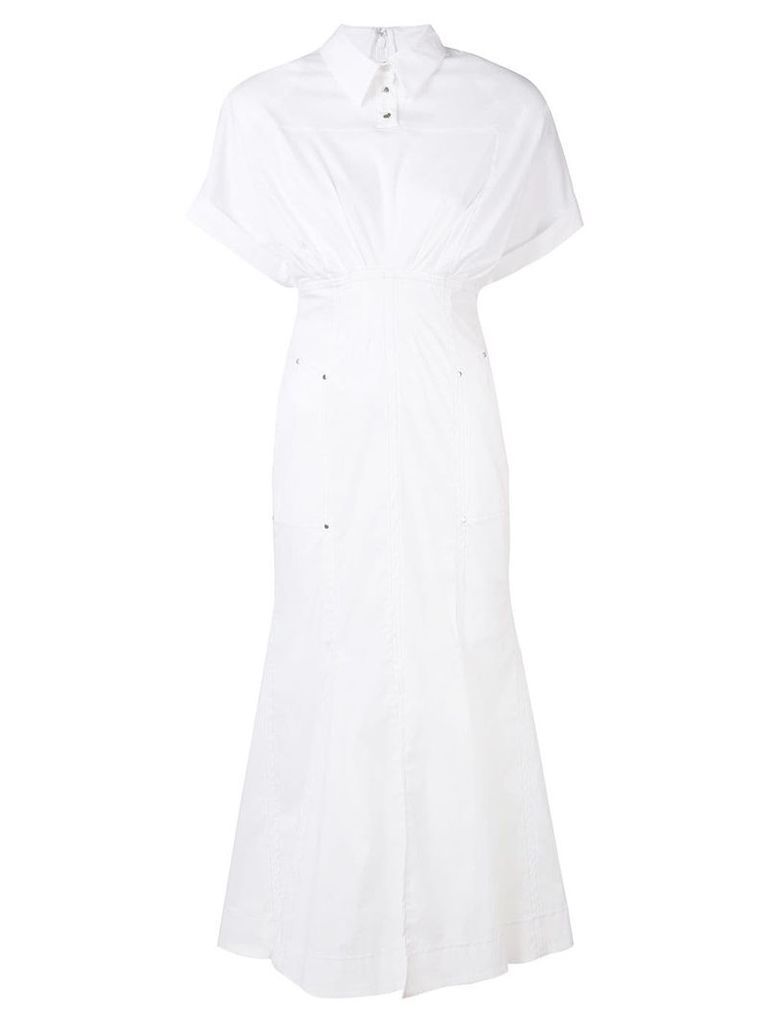 Talbot Runhof long shirt dress - White